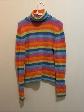 Route 66 Multicolor Striped Turtleneck Sweater